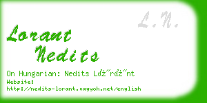 lorant nedits business card